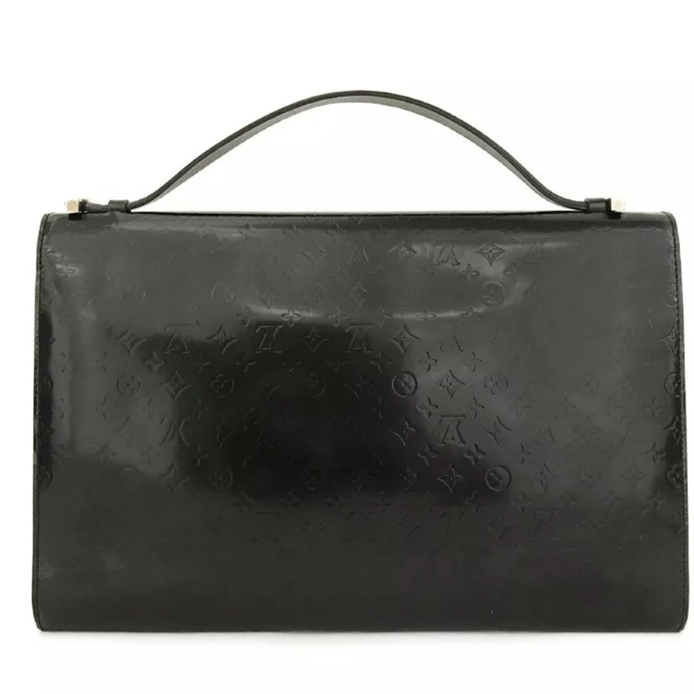Authentic Louis Vuitton Monogram Mini Glace Anushka GM Hand Bag Black - Picture 6 of 16